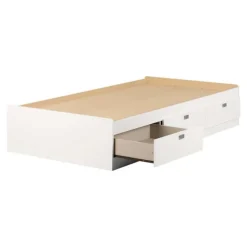 Meubles South Shore Twin Bed with 3-Drawer Storage (39'') - South Shore White Hot