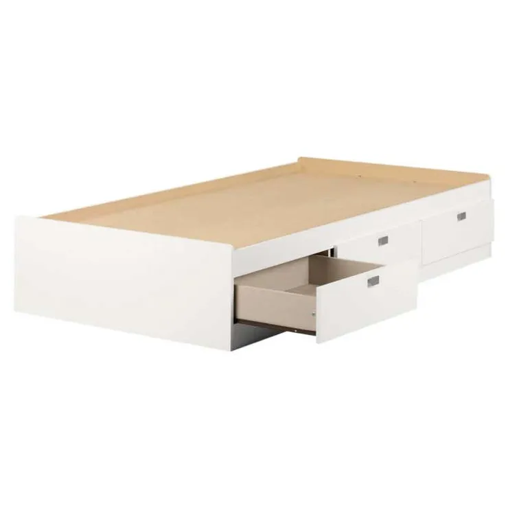 Meubles South Shore Twin Bed with 3-Drawer Storage (39'') - South Shore White Hot