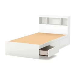 Meubles South Shore Twin Bed with 3-Drawer Storage and Headboard (39") - South Shore White Best