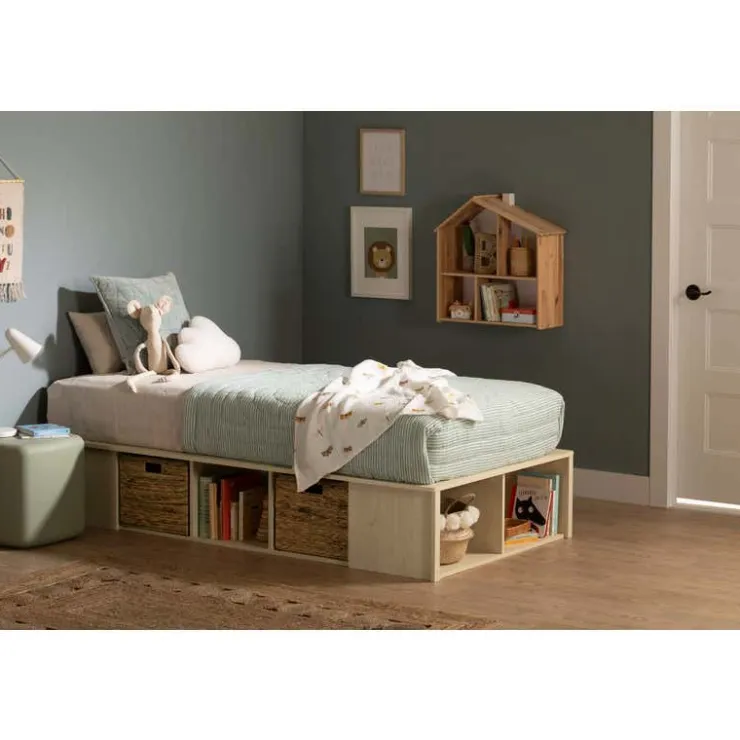 Meubles South Shore Twin Bed with Storage and Baskets (39") - South Shore New