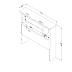 Meubles South Shore Twin Bookcase Headboard (39") - South Shore PURE WHITE New