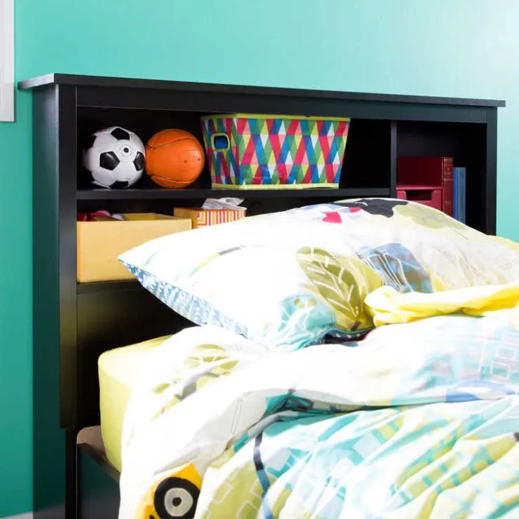 Meubles South Shore Twin Bookcase Headboard (39") - South Shore PURE BLACK Best