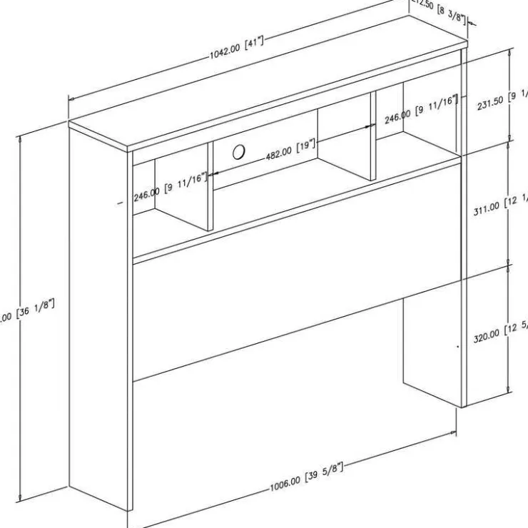 Meubles South Shore Twin Bookcase Headboard (39'') - South Shore PURE WHITE Online