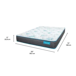 Dreamstar Twin Firm Foam Mattress-in-a-Box - 39" Turquoise