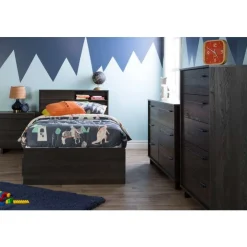 Meubles South Shore Twin Headboard With Storage - South Shore GRAY OAK Sale