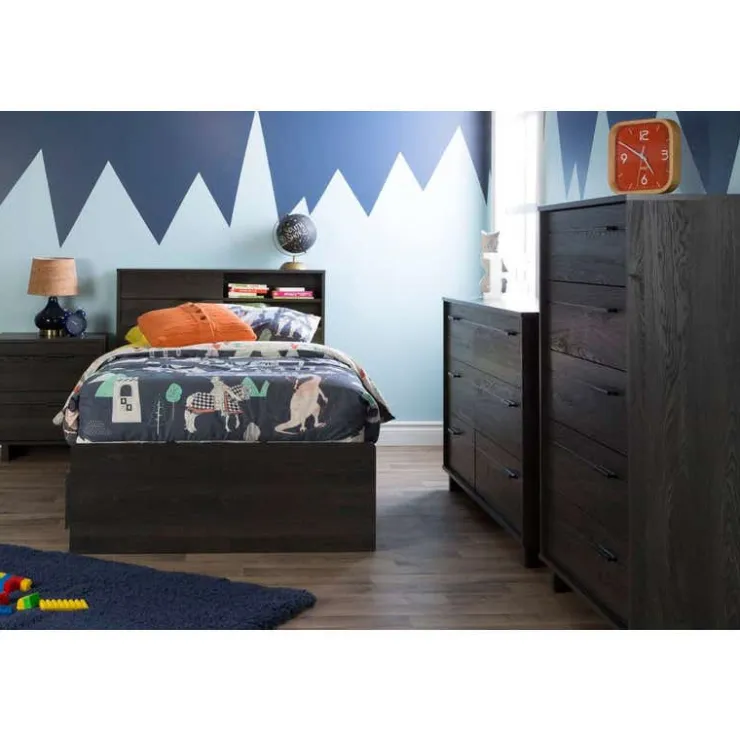 Meubles South Shore Twin Headboard With Storage - South Shore GRAY OAK Sale