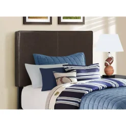 Monarch Twin Leather-Look Bed with Headboard (39