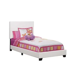 Monarch Twin Leather-Look Bed with Headboard (39