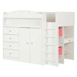 Meubles South Shore Twin Loft Bed With Desk 39'' - South Shore PURE WHITE Hot