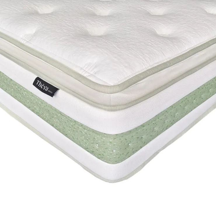 Twin Medium-Firm Hybrid Mattress-in-a-Box - 39" Green/White Best