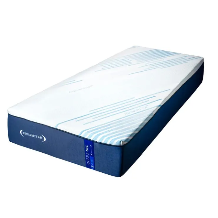 Dreamstar Twin Medium-FirmMemory Foam Mattress-in-a-Box- 39" Smooth Top Blue/White New