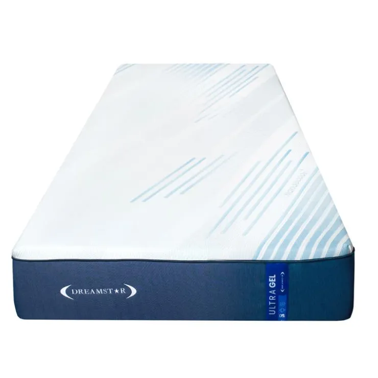 Dreamstar Twin Medium-FirmMemory Foam Mattress-in-a-Box- 39" Smooth Top Blue/White New