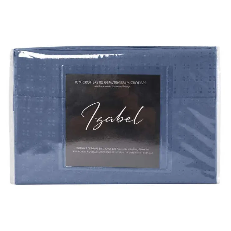 Twin Microfibre Bed Sheet Set - Blue Blue Moon Sale
