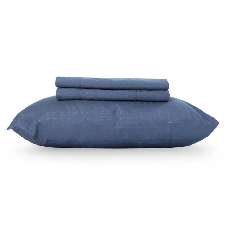 Twin Microfibre Bed Sheet Set - Blue Blue Moon Sale