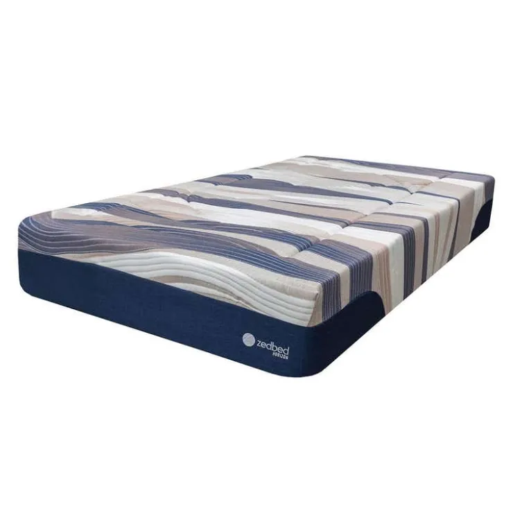 ZedBed Twin XL Firm Mattress with Pocket Coils - 39" x 80" Blue / Pink / Beige Online