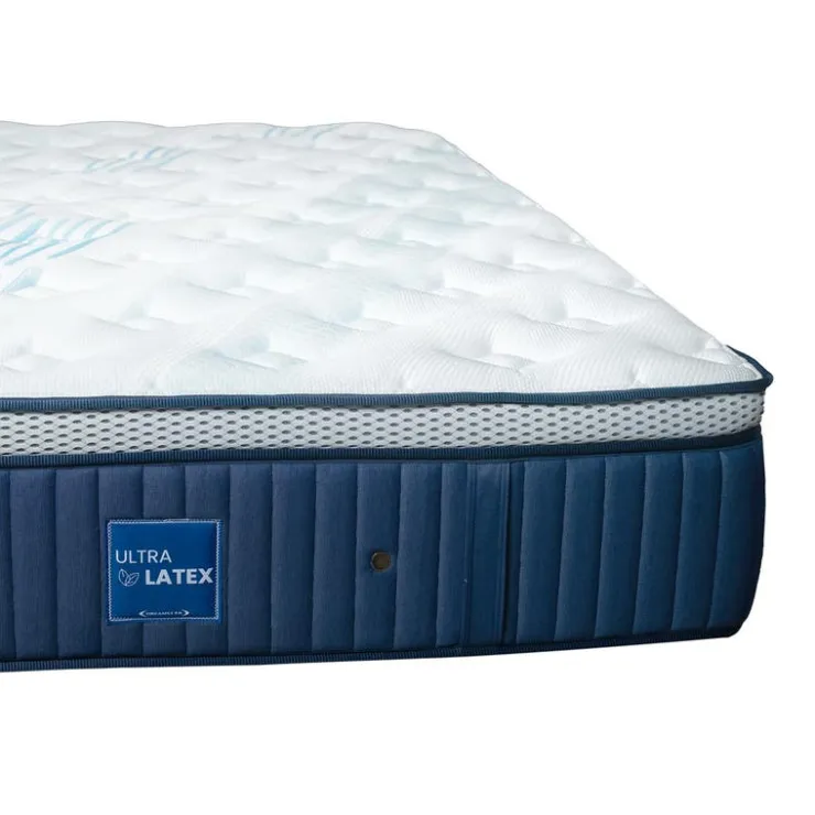 Dreamstar Twin XL Medium-Firm Hybrid Mattress - 54" Quilted Blue/White Hot