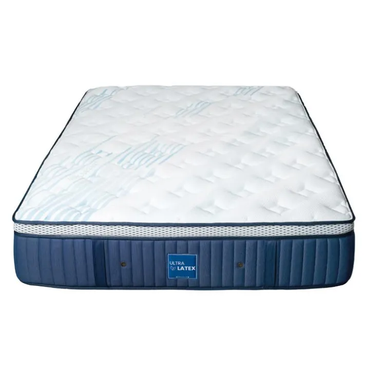 Dreamstar Twin XL Medium-Firm Hybrid Mattress - 54" Quilted Blue/White Hot