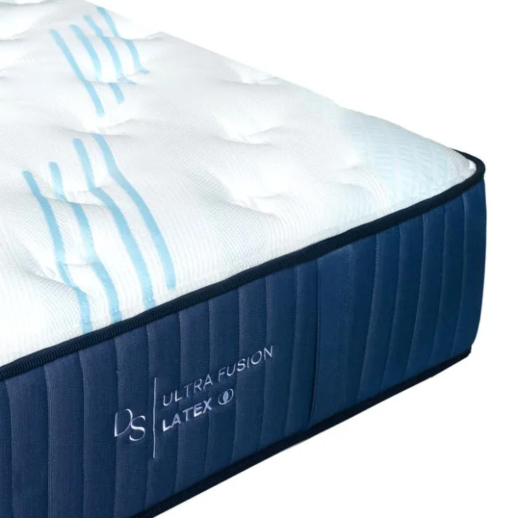 Dreamstar Twin XL Medium-Firm Memory Foam Mattress-in-a-Box - 39" x 80" Quilted Blue/White Hot