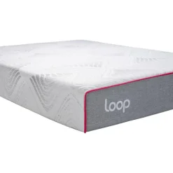 LOOP Twin XL Medium-Firm Memory Foam Mattress-in-a-Box - 39" x 80" Pink & white