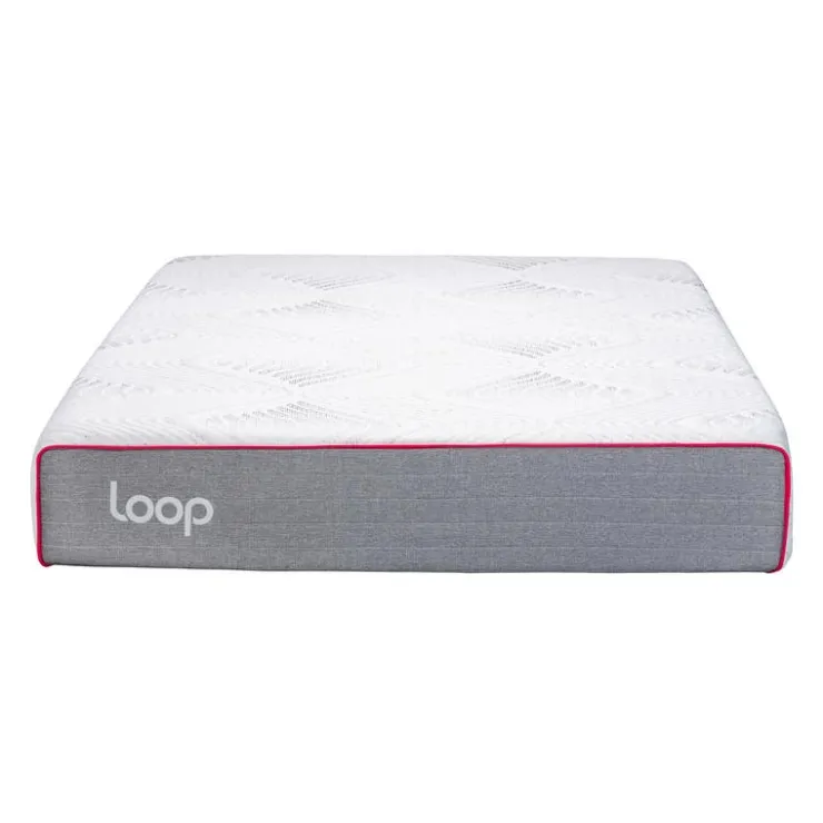 LOOP Twin XL Medium-Firm Memory Foam Mattress-in-a-Box - 39" x 80" Pink & white