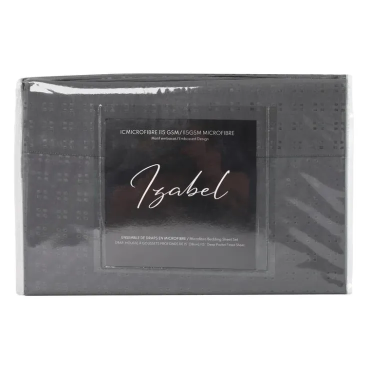 Twin XL Microfibre Bed Sheet Set - Charcoal Grey Discount