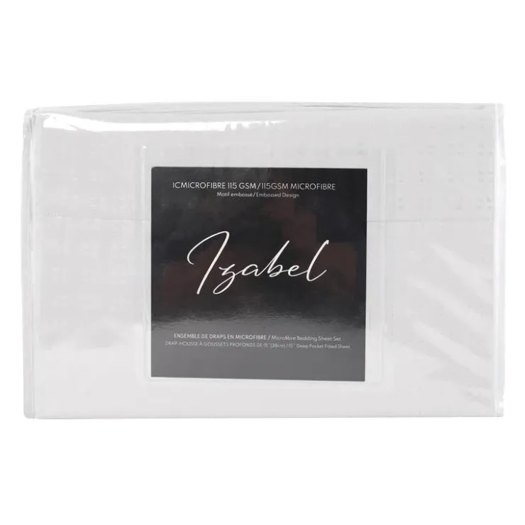 Twin XL Microfibre Bed Sheet Set - White Outlet