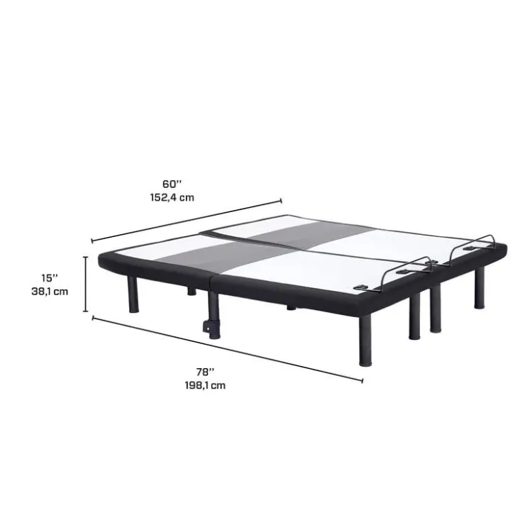 Two Twin XL Electric Bases - 2x 39" x 80" Black Clearance