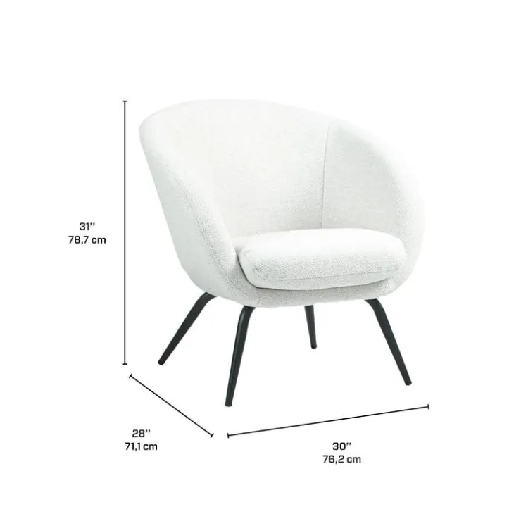 Upholstered Chair - White Discount