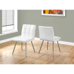 Monarch Upholstered Chairs (Set of 2) - - White