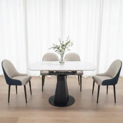Upholstered Chairs (Set of 2) - and Blue-Grey Beige Online