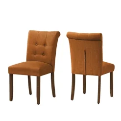 Monarch Upholstered Chairs (Set of 2) - - Orange Sale