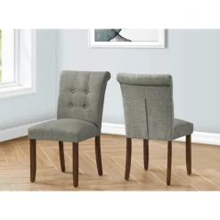 Monarch Upholstered Chairs (Set of 2) - - Grey Outlet