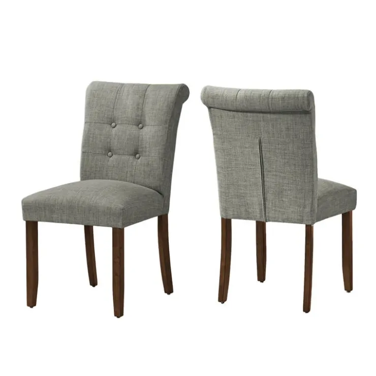 Monarch Upholstered Chairs (Set of 2) - - Grey Outlet