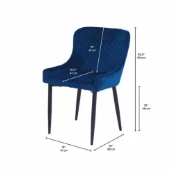 Upholstered Chairs (Set of 2) - Blue New