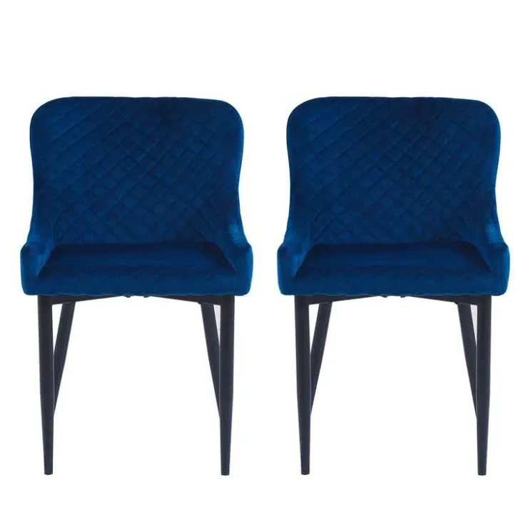 Upholstered Chairs (Set of 2) - Blue New