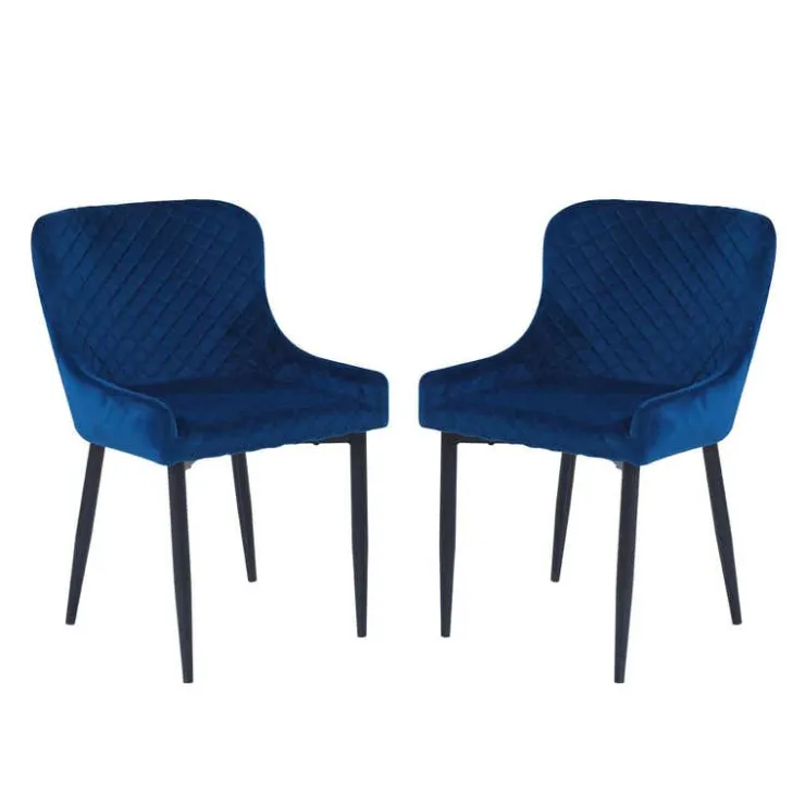 Upholstered Chairs (Set of 2) - Blue New