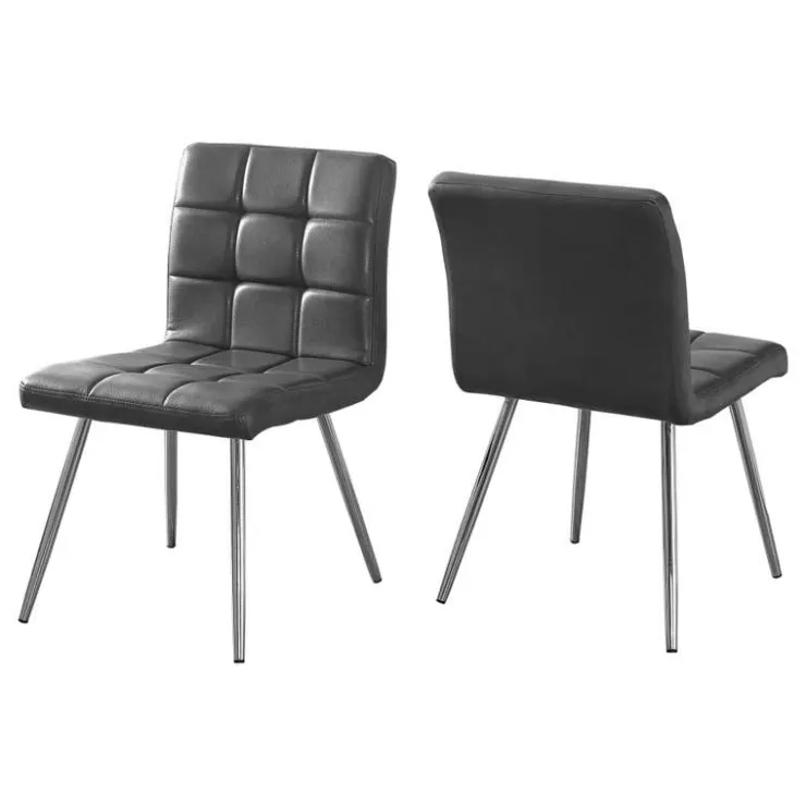 Monarch Upholstered Chairs (Set of 2) - - Grey Online