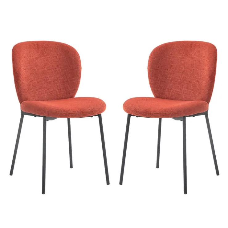 Upholstered Chairs (Set of 2) - Brick Red