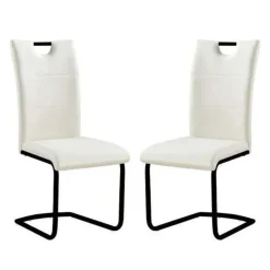 Upholstered Chairs (Set of 2) - White BLANC Outlet