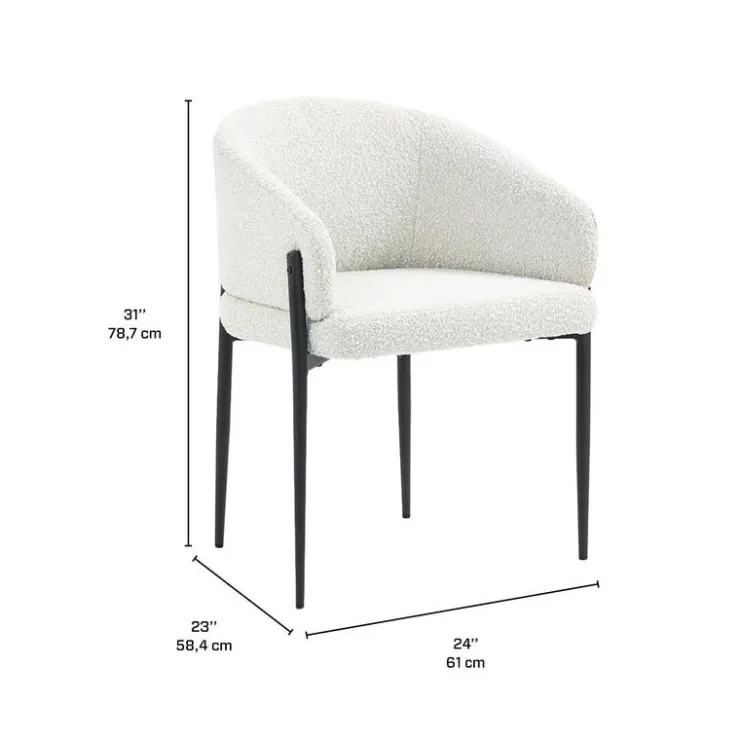 Upholstered Chairs (Set of 2) - White Ivory New
