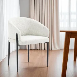 Upholstered Chairs (Set of 2) - White Ivory New
