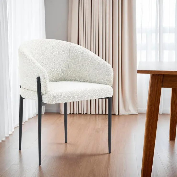 Upholstered Chairs (Set of 2) - White Ivory New