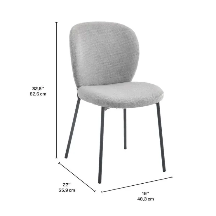 Upholstered Chairs (Set of 2) - Grey Mist Grey Online