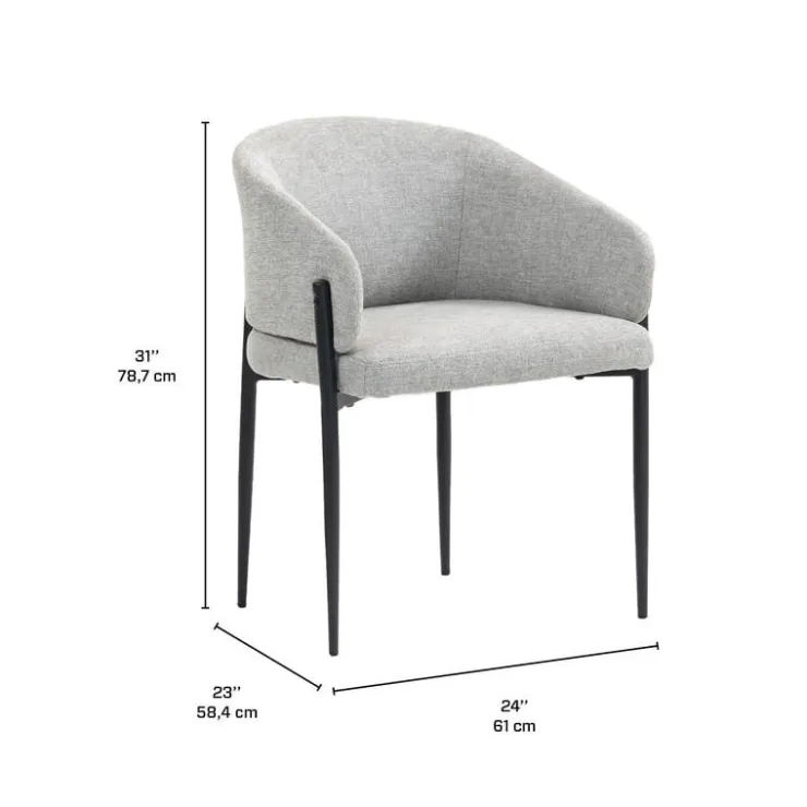 Upholstered Chairs (Set of 2) - Grey Sale