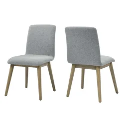 Upholstered Chairs (Set of 2) - Grey Grey / Naturel Hot