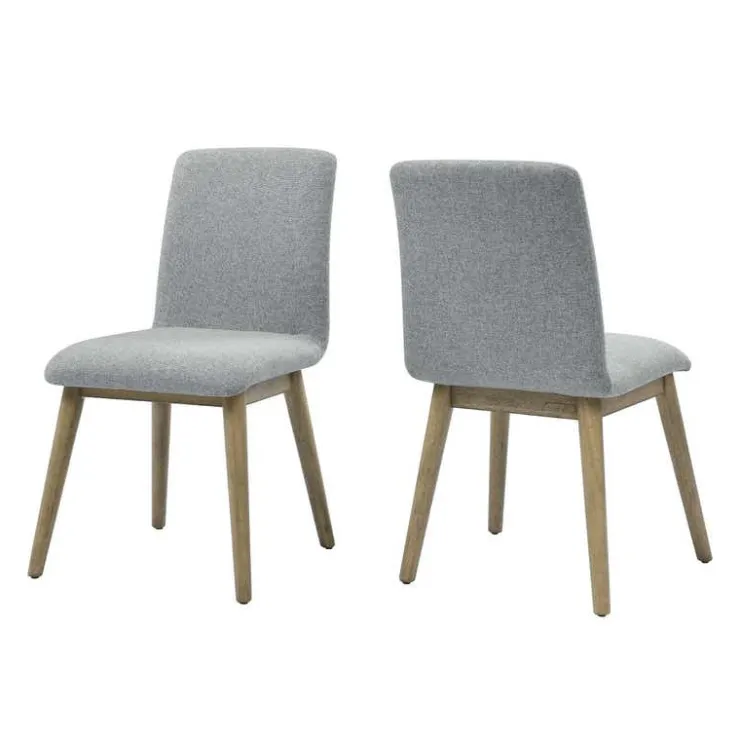Upholstered Chairs (Set of 2) - Grey Grey / Naturel Hot