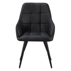Upholstered Chairs with Armrests (Set of 2) - Black Outlet