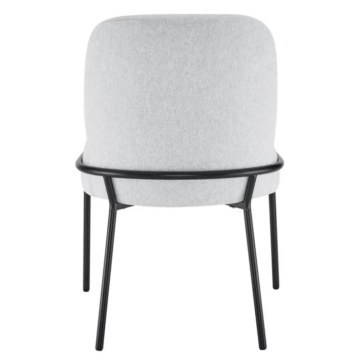 Upholstered Chairs with Tubular Metallic Accent (Set of 2) - Grey Black/Grey Discount