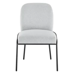 Upholstered Chairs with Tubular Metallic Accent (Set of 2) - Grey Black/Grey Discount