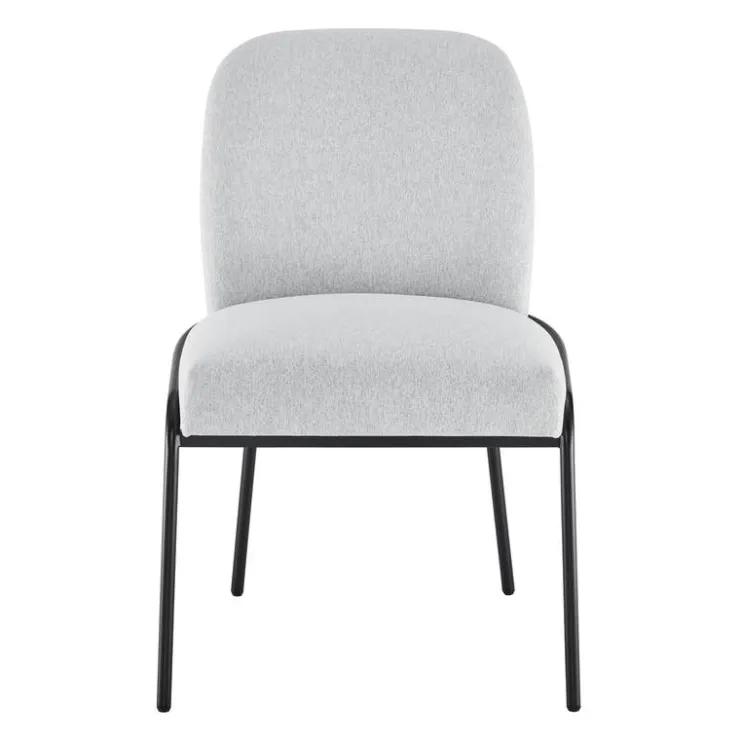 Upholstered Chairs with Tubular Metallic Accent (Set of 2) - Grey Black/Grey Discount